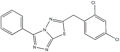 6-(2,4-dichlorobenzyl)-3-phenyl[1,2,4]triazolo[3,4-b][1,3,4]thiadiazole Struktur