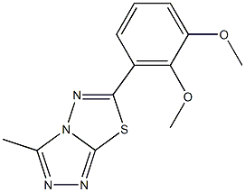 6-(2,3-dimethoxyphenyl)-3-methyl[1,2,4]triazolo[3,4-b][1,3,4]thiadiazole Struktur