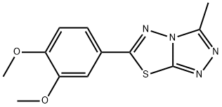 6-(3,4-dimethoxyphenyl)-3-methyl[1,2,4]triazolo[3,4-b][1,3,4]thiadiazole Struktur