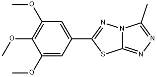 3-methyl-6-(3,4,5-trimethoxyphenyl)[1,2,4]triazolo[3,4-b][1,3,4]thiadiazole Struktur