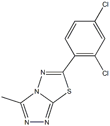 6-(2,4-dichlorophenyl)-3-methyl[1,2,4]triazolo[3,4-b][1,3,4]thiadiazole Struktur