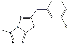 6-(3-chlorobenzyl)-3-methyl[1,2,4]triazolo[3,4-b][1,3,4]thiadiazole Struktur