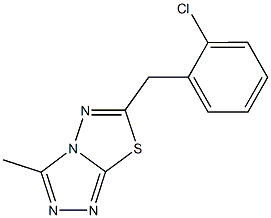 6-(2-chlorobenzyl)-3-methyl[1,2,4]triazolo[3,4-b][1,3,4]thiadiazole Struktur