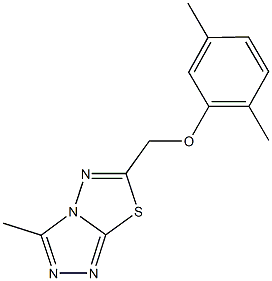 2,5-dimethylphenyl(3-methyl[1,2,4]triazolo[3,4-b][1,3,4]thiadiazol-6-yl)methylether Struktur