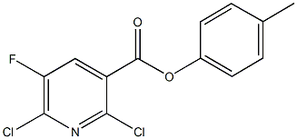 4-methylphenyl2,6-dichloro-5-fluoronicotinate Struktur