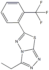 3-ethyl-6-[2-(trifluoromethyl)phenyl][1,2,4]triazolo[3,4-b][1,3,4]thiadiazole Struktur