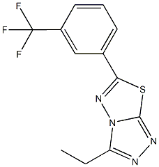 3-ethyl-6-[3-(trifluoromethyl)phenyl][1,2,4]triazolo[3,4-b][1,3,4]thiadiazole Struktur