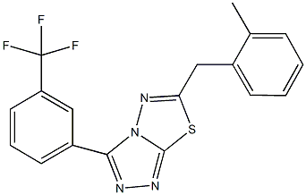 6-(2-methylbenzyl)-3-[3-(trifluoromethyl)phenyl][1,2,4]triazolo[3,4-b][1,3,4]thiadiazole Struktur