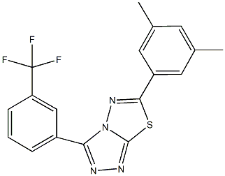 6-(3,5-dimethylphenyl)-3-[3-(trifluoromethyl)phenyl][1,2,4]triazolo[3,4-b][1,3,4]thiadiazole Struktur