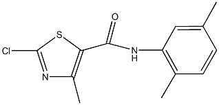 2-chloro-N-(2,5-dimethylphenyl)-4-methyl-1,3-thiazole-5-carboxamide Struktur