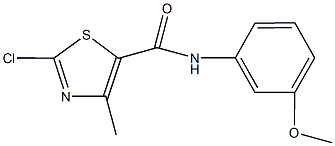 2-chloro-N-(3-methoxyphenyl)-4-methyl-1,3-thiazole-5-carboxamide Struktur