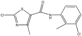 2-chloro-N-(3-chloro-2-methylphenyl)-4-methyl-1,3-thiazole-5-carboxamide Struktur