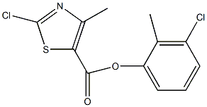 3-chloro-2-methylphenyl2-chloro-4-methyl-1,3-thiazole-5-carboxylate Struktur