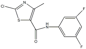 2-chloro-N-(3,5-difluorophenyl)-4-methyl-1,3-thiazole-5-carboxamide Struktur