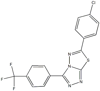 6-(4-chlorophenyl)-3-[4-(trifluoromethyl)phenyl][1,2,4]triazolo[3,4-b][1,3,4]thiadiazole Struktur