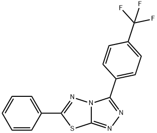 6-phenyl-3-[4-(trifluoromethyl)phenyl][1,2,4]triazolo[3,4-b][1,3,4]thiadiazole Struktur