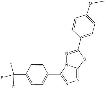 methyl 4-{3-[4-(trifluoromethyl)phenyl][1,2,4]triazolo[3,4-b][1,3,4]thiadiazol-6-yl}phenyl ether Struktur