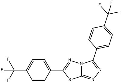 3,6-bis[4-(trifluoromethyl)phenyl][1,2,4]triazolo[3,4-b][1,3,4]thiadiazole Struktur