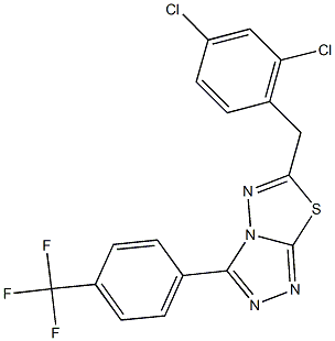 6-(2,4-dichlorobenzyl)-3-[4-(trifluoromethyl)phenyl][1,2,4]triazolo[3,4-b][1,3,4]thiadiazole Struktur