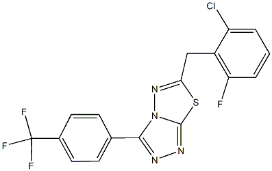 6-(2-chloro-6-fluorobenzyl)-3-[4-(trifluoromethyl)phenyl][1,2,4]triazolo[3,4-b][1,3,4]thiadiazole Struktur