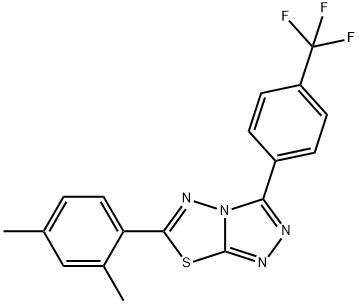 6-(2,4-dimethylphenyl)-3-[4-(trifluoromethyl)phenyl][1,2,4]triazolo[3,4-b][1,3,4]thiadiazole Struktur