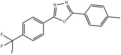 2-(4-methylphenyl)-5-[4-(trifluoromethyl)phenyl]-1,3,4-oxadiazole Struktur