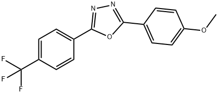 methyl 4-{5-[4-(trifluoromethyl)phenyl]-1,3,4-oxadiazol-2-yl}phenyl ether Struktur