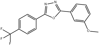 methyl 3-{5-[4-(trifluoromethyl)phenyl]-1,3,4-oxadiazol-2-yl}phenyl ether Struktur