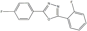 2-(2-fluorophenyl)-5-(4-fluorophenyl)-1,3,4-oxadiazole Struktur