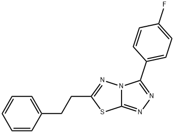 3-(4-fluorophenyl)-6-(2-phenylethyl)[1,2,4]triazolo[3,4-b][1,3,4]thiadiazole Struktur