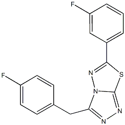 3-(4-fluorobenzyl)-6-(3-fluorophenyl)[1,2,4]triazolo[3,4-b][1,3,4]thiadiazole Struktur