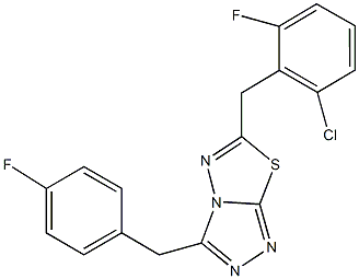 6-(2-chloro-6-fluorobenzyl)-3-(4-fluorobenzyl)[1,2,4]triazolo[3,4-b][1,3,4]thiadiazole Struktur