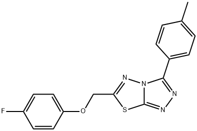 6-[(4-fluorophenoxy)methyl]-3-(4-methylphenyl)[1,2,4]triazolo[3,4-b][1,3,4]thiadiazole Struktur