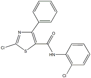 2-chloro-N-(2-chlorophenyl)-4-phenyl-1,3-thiazole-5-carboxamide Struktur