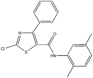 2-chloro-N-(2,5-dimethylphenyl)-4-phenyl-1,3-thiazole-5-carboxamide Struktur