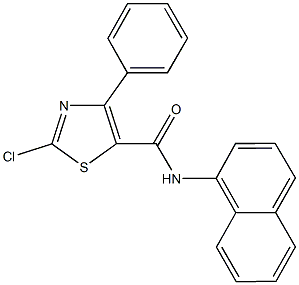 2-chloro-N-(1-naphthyl)-4-phenyl-1,3-thiazole-5-carboxamide Struktur