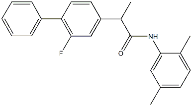 N-(2,5-dimethylphenyl)-2-(2-fluoro[1,1'-biphenyl]-4-yl)propanamide Struktur