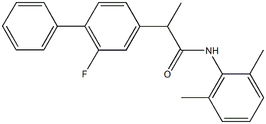 N-(2,6-dimethylphenyl)-2-(2-fluoro[1,1'-biphenyl]-4-yl)propanamide Struktur