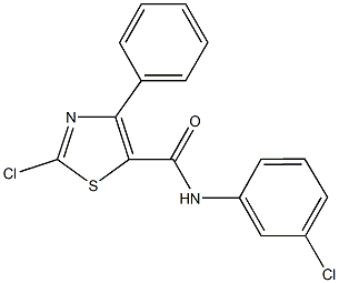 2-chloro-N-(3-chlorophenyl)-4-phenyl-1,3-thiazole-5-carboxamide Struktur