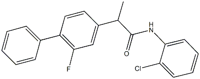 N-(2-chlorophenyl)-2-(2-fluoro[1,1'-biphenyl]-4-yl)propanamide Struktur