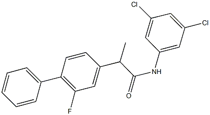 N-(3,5-dichlorophenyl)-2-(2-fluoro[1,1'-biphenyl]-4-yl)propanamide Struktur