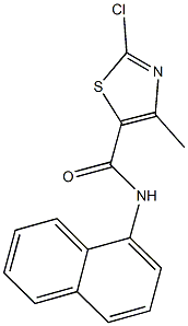 2-chloro-4-methyl-N-(1-naphthyl)-1,3-thiazole-5-carboxamide Struktur