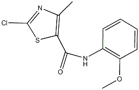 2-chloro-N-(2-methoxyphenyl)-4-methyl-1,3-thiazole-5-carboxamide Struktur