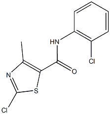 2-chloro-N-(2-chlorophenyl)-4-methyl-1,3-thiazole-5-carboxamide Struktur