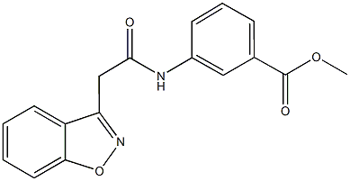 methyl 3-[(1,2-benzisoxazol-3-ylacetyl)amino]benzoate Struktur