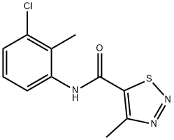 N-(3-chloro-2-methylphenyl)-4-methyl-1,2,3-thiadiazole-5-carboxamide Struktur