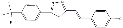 2-[2-(4-chlorophenyl)vinyl]-5-[4-(trifluoromethyl)phenyl]-1,3,4-oxadiazole Struktur