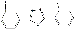 2-(2,4-dimethylphenyl)-5-(3-fluorophenyl)-1,3,4-oxadiazole Struktur