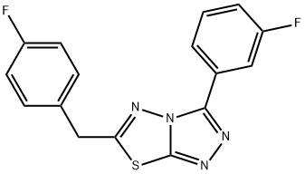 6-(4-fluorobenzyl)-3-(3-fluorophenyl)[1,2,4]triazolo[3,4-b][1,3,4]thiadiazole Struktur