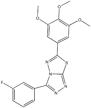 3-(3-fluorophenyl)-6-(3,4,5-trimethoxyphenyl)[1,2,4]triazolo[3,4-b][1,3,4]thiadiazole Struktur